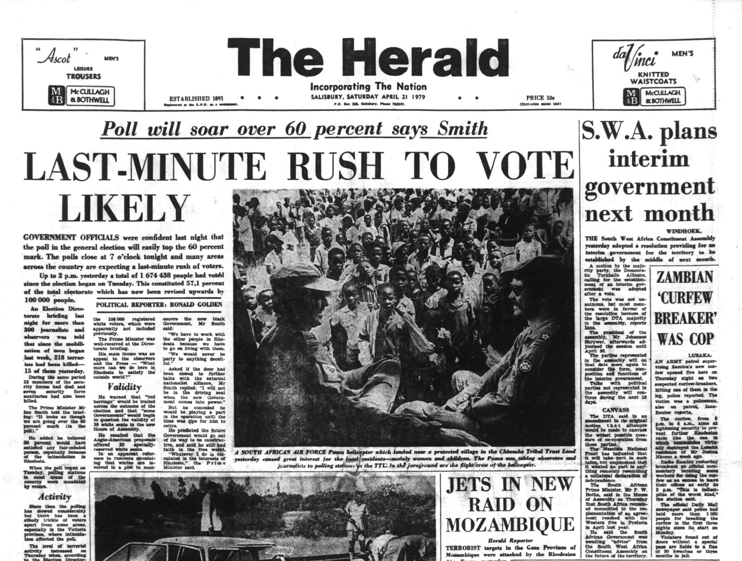 Rhodesia Herald - 21 April 1979