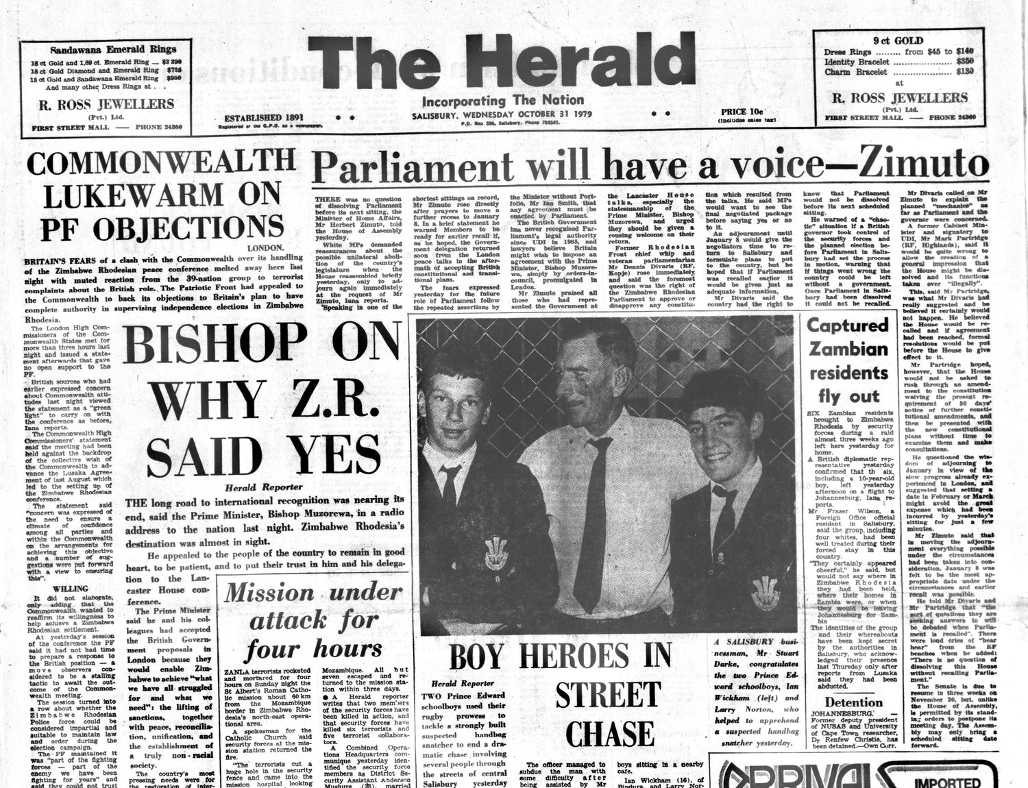 Rhodesia Herald - 31 October 1979