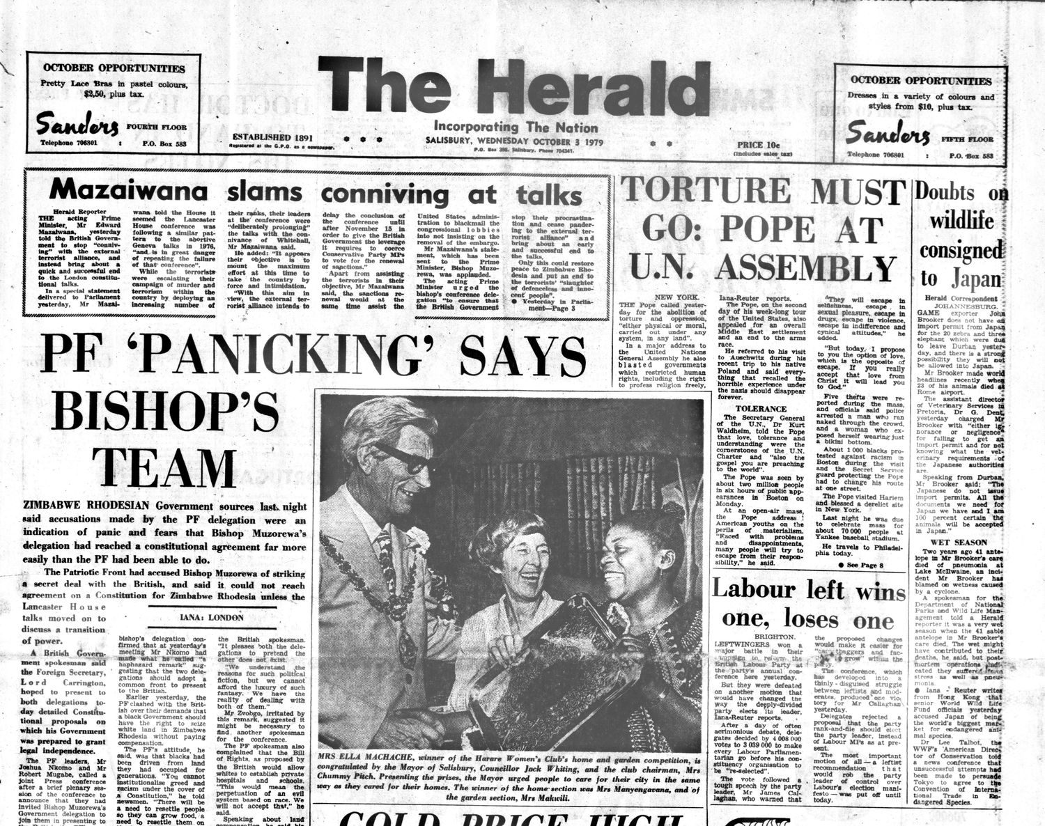 Rhodesia Herald -3 October 1979