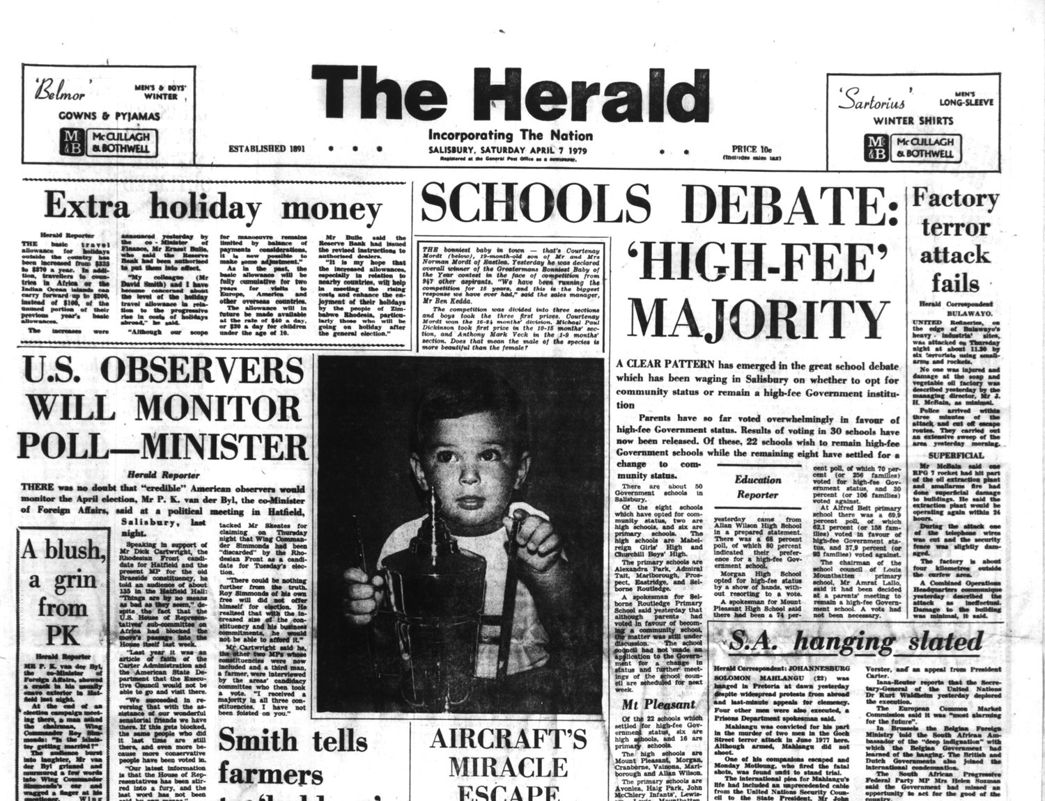 Rhodesia Herald - 7 April 1979