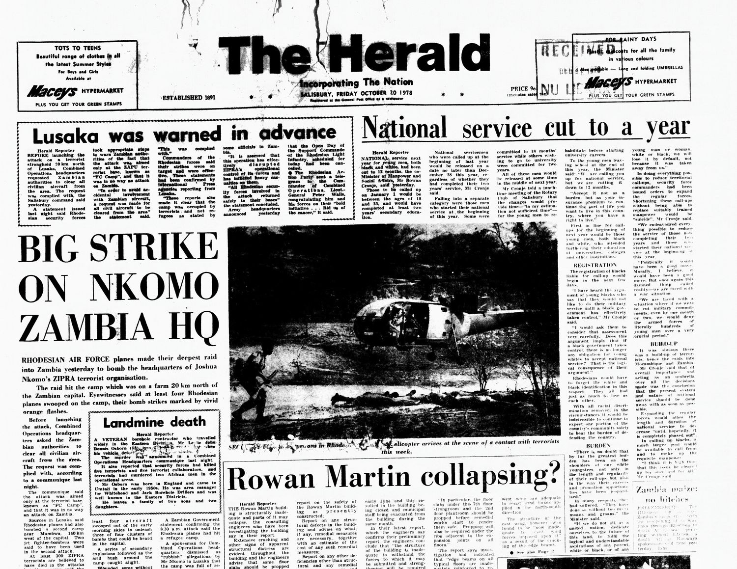Rhodesia Herald - 20 October 1978