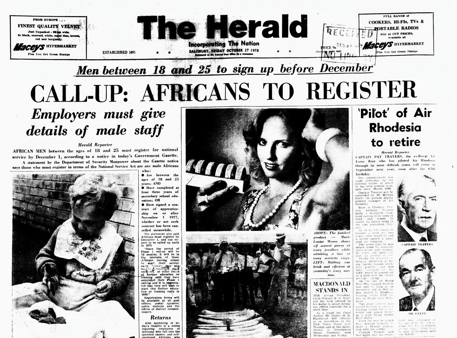 Rhodesia Herald - 27 October 1978