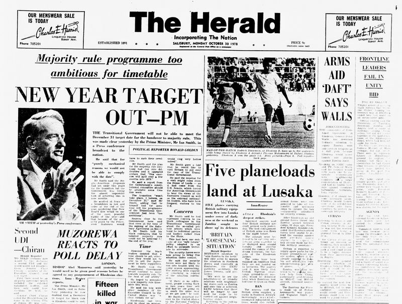 Rhodesia Herald - 30 October 1978