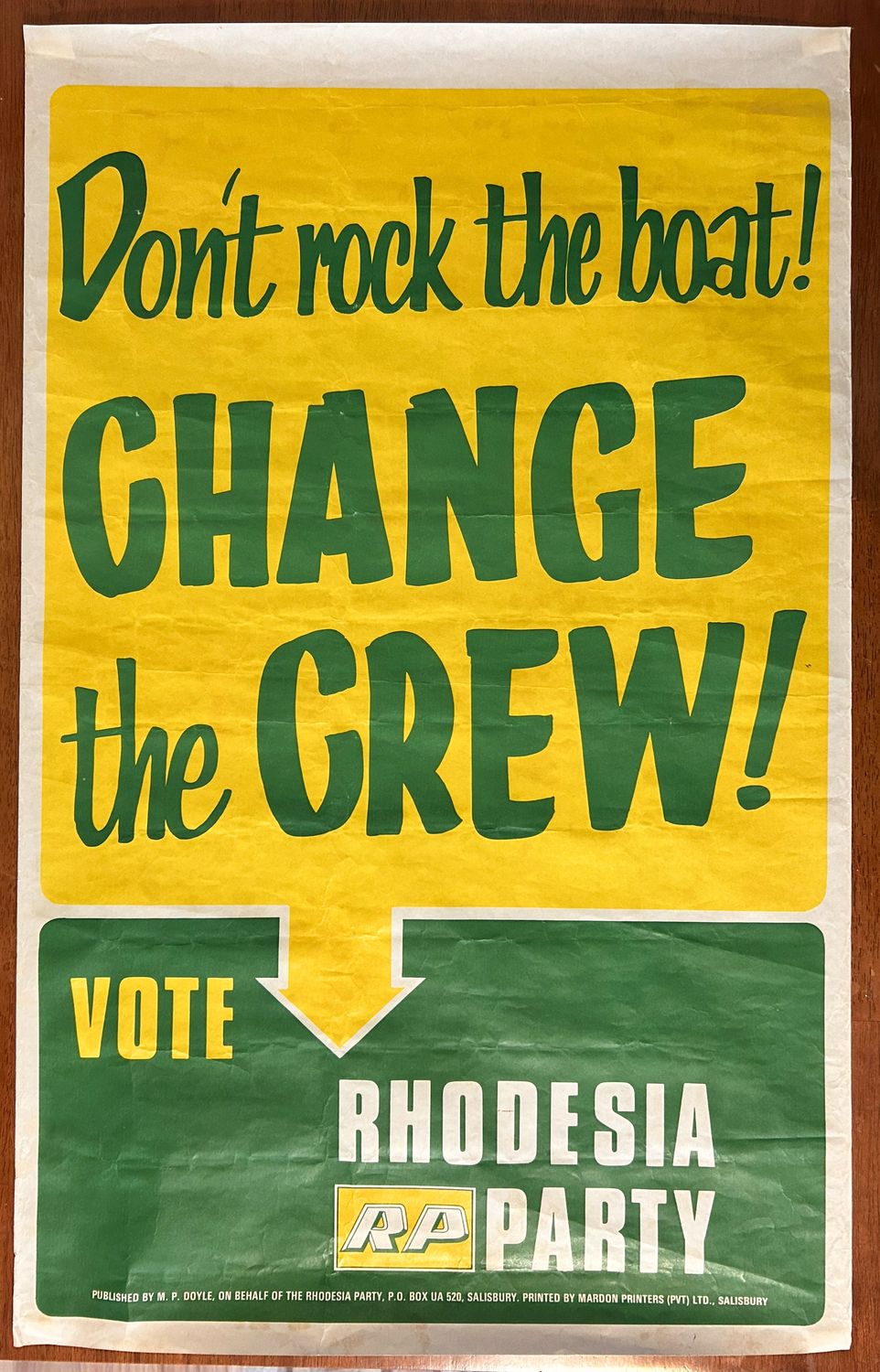 RHODESIA PARTY POLITCAL POSTERS