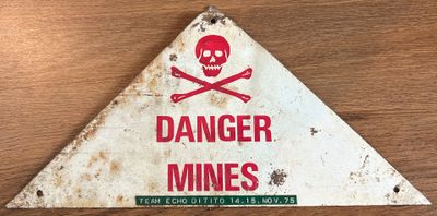 RHODESIA - MINEFIELD WARNING SIGN