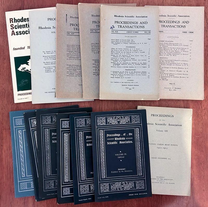 PROCEEDINGS OF THE RHODESIA SCIENTIFIC ASSOCIATION