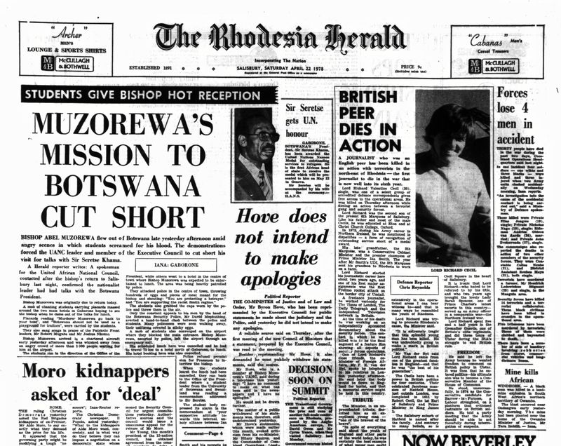 Rhodesia Herald -22 April 1978
