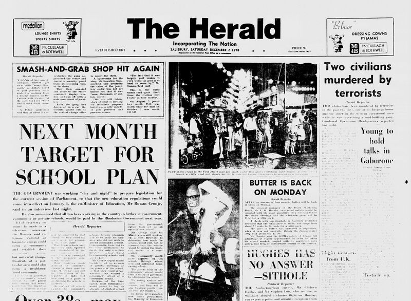 Rhodesia Herald -2 December 1978