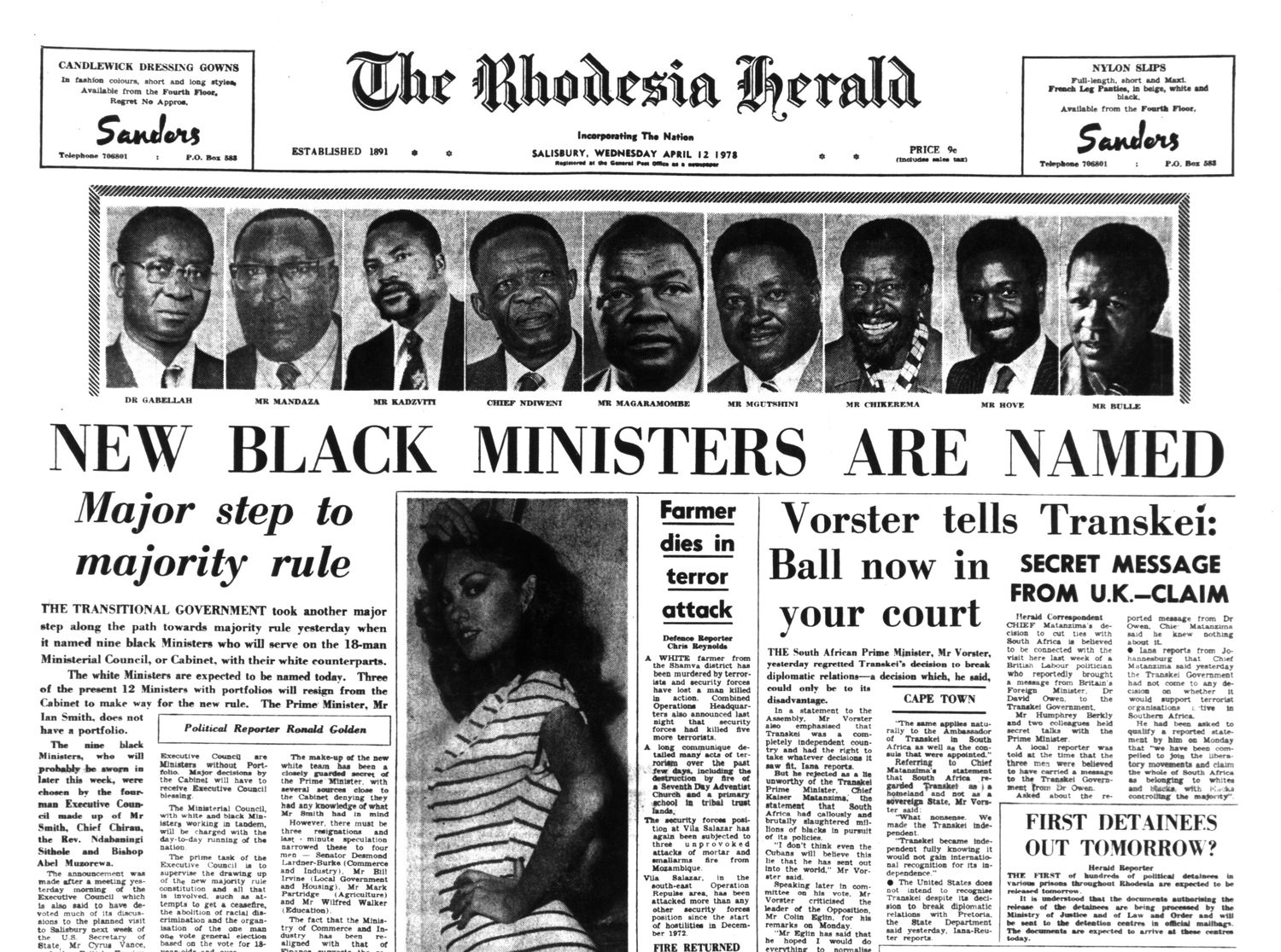 Rhodesia Herald -12 April 1978