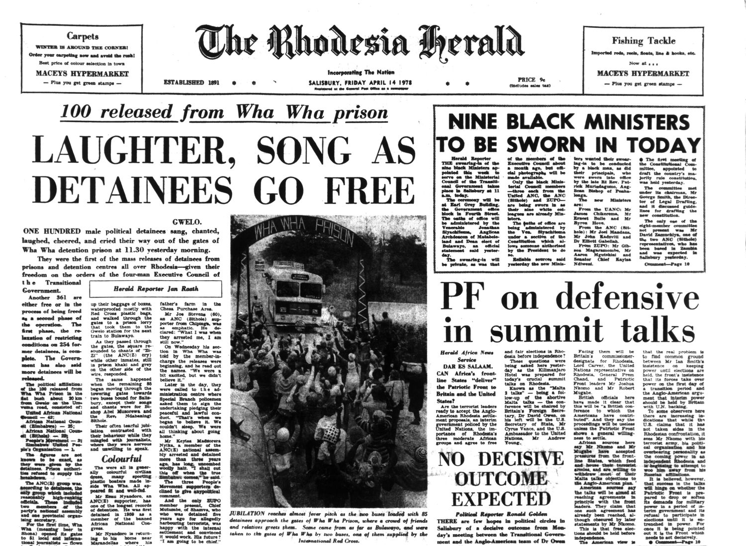 Rhodesia Herald -14 April 1978