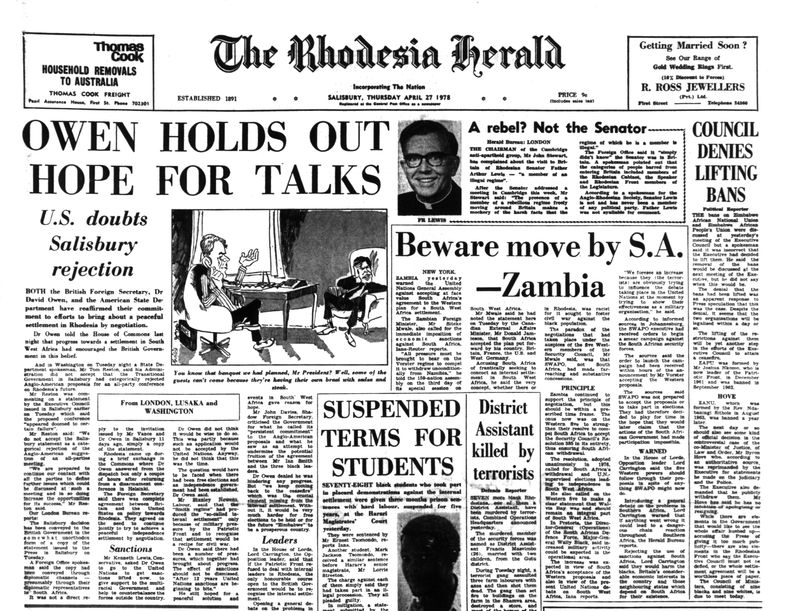 Rhodesia Herald -27 April 1978