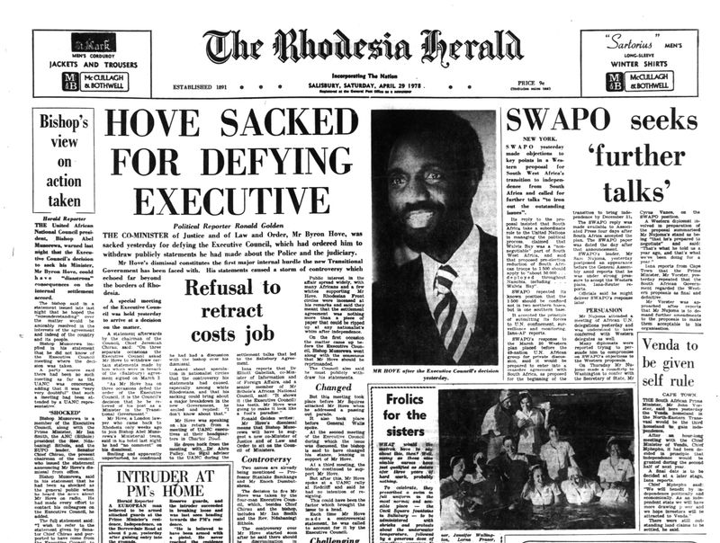 Rhodesia Herald -30 April 1978