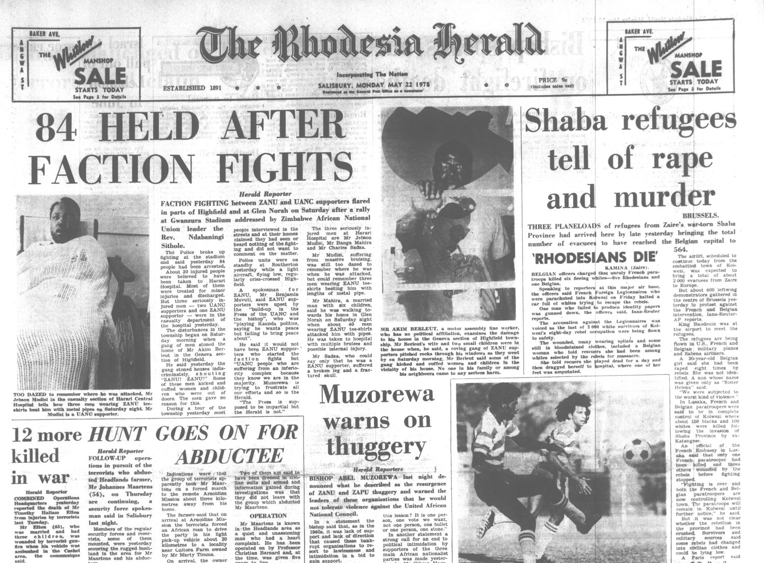 Rhodesia Herald - 22 May 1978