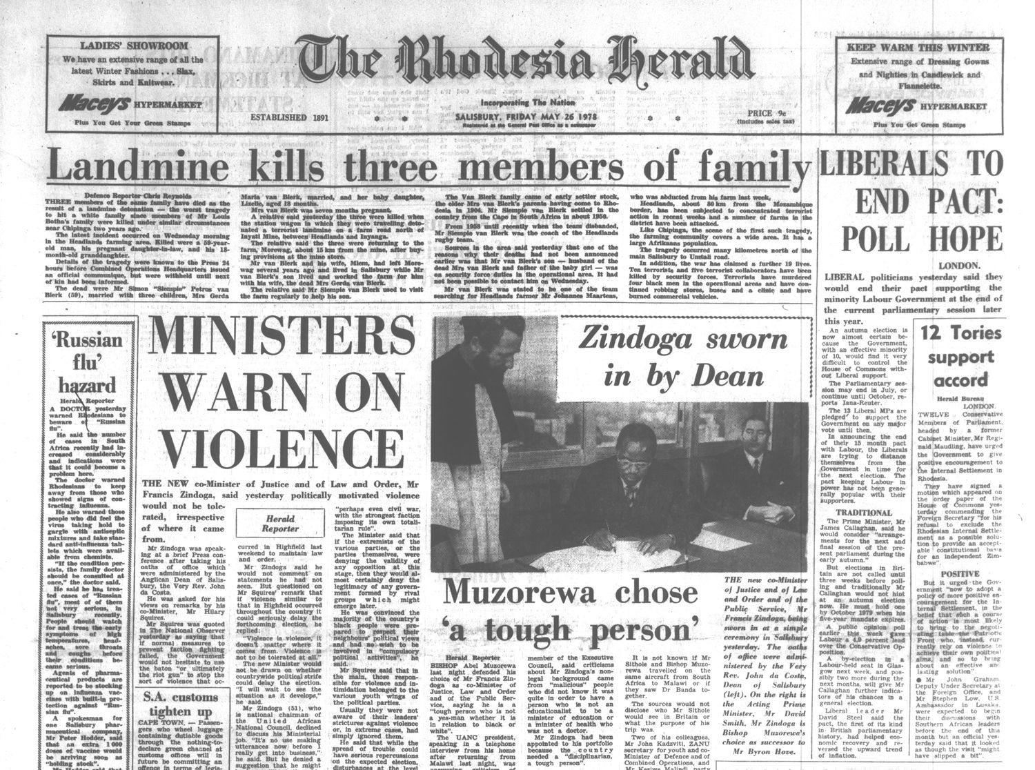Rhodesia Herald - 26 May 1978