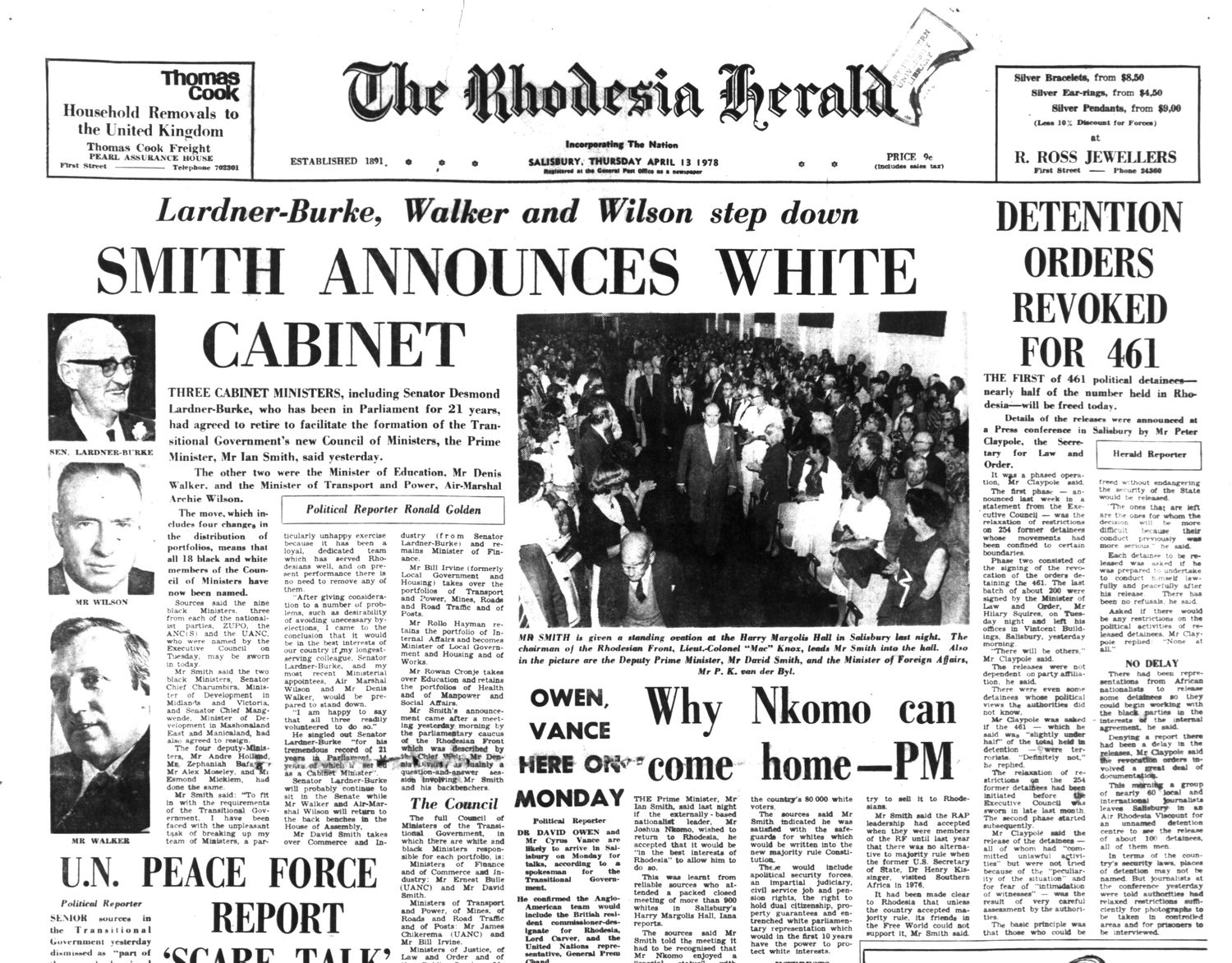 Rhodesia Herald -13 April 1978