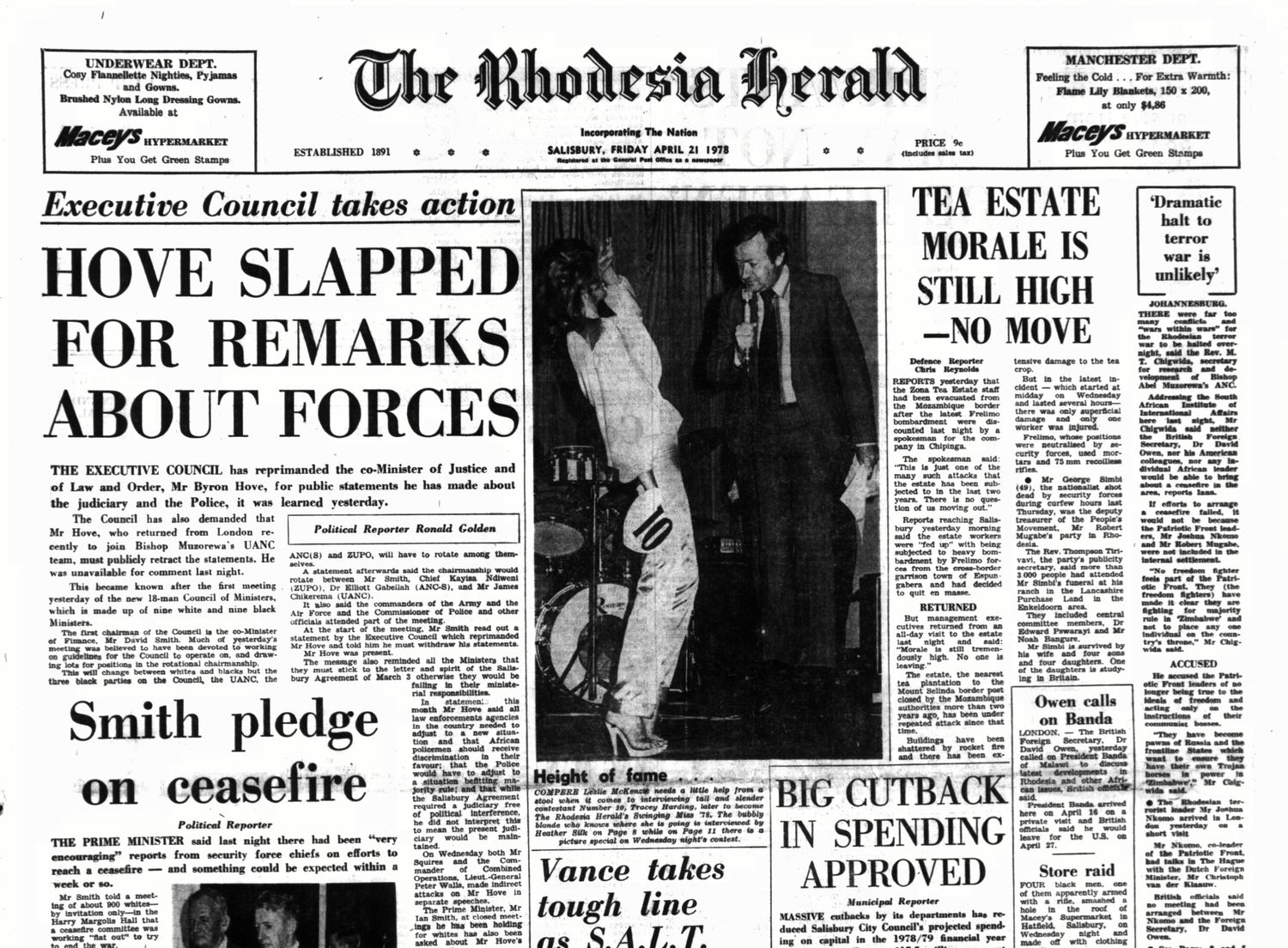 Rhodesia Herald -21 April 1978