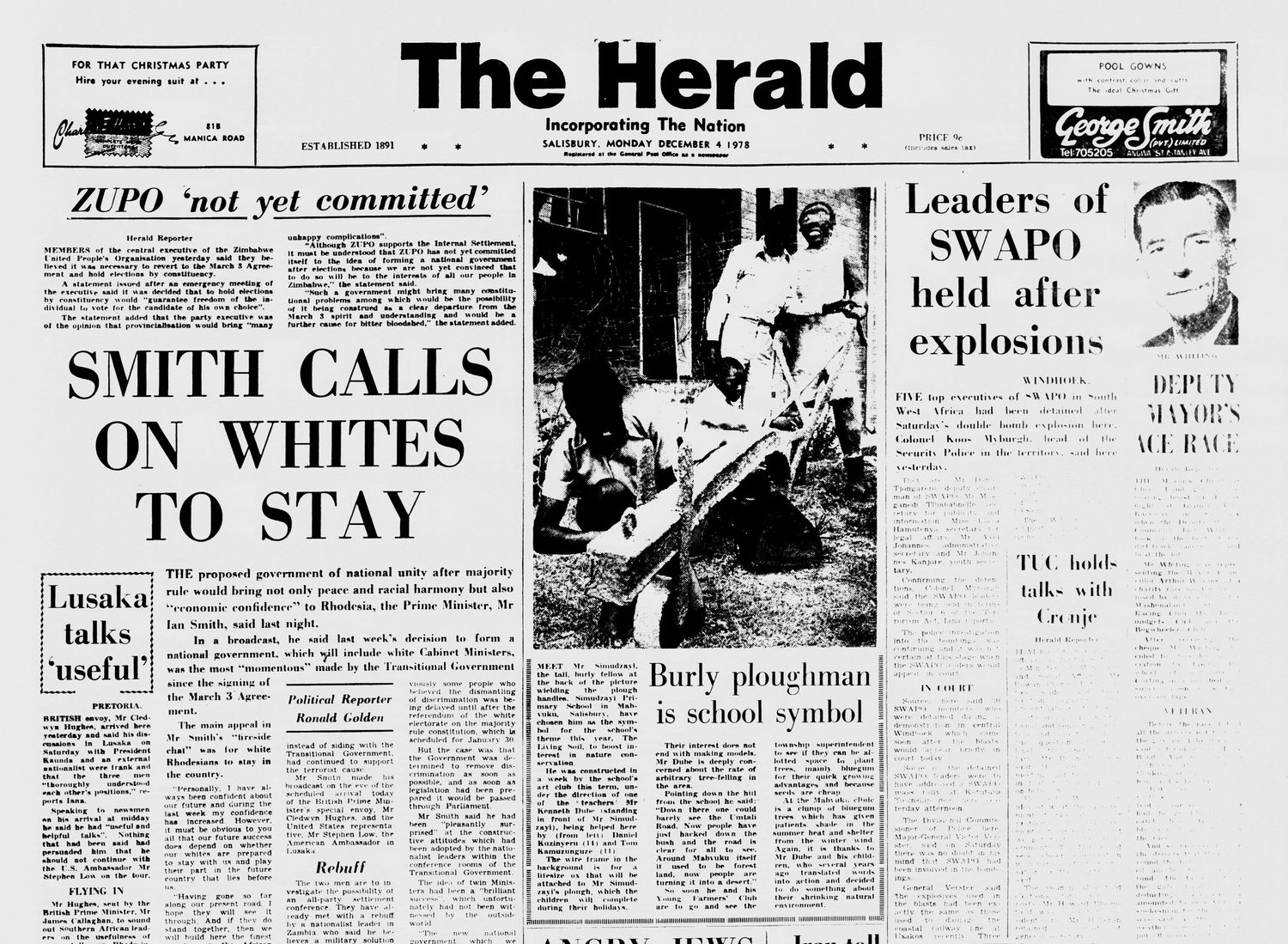 Rhodesia Herald -4 December 1978