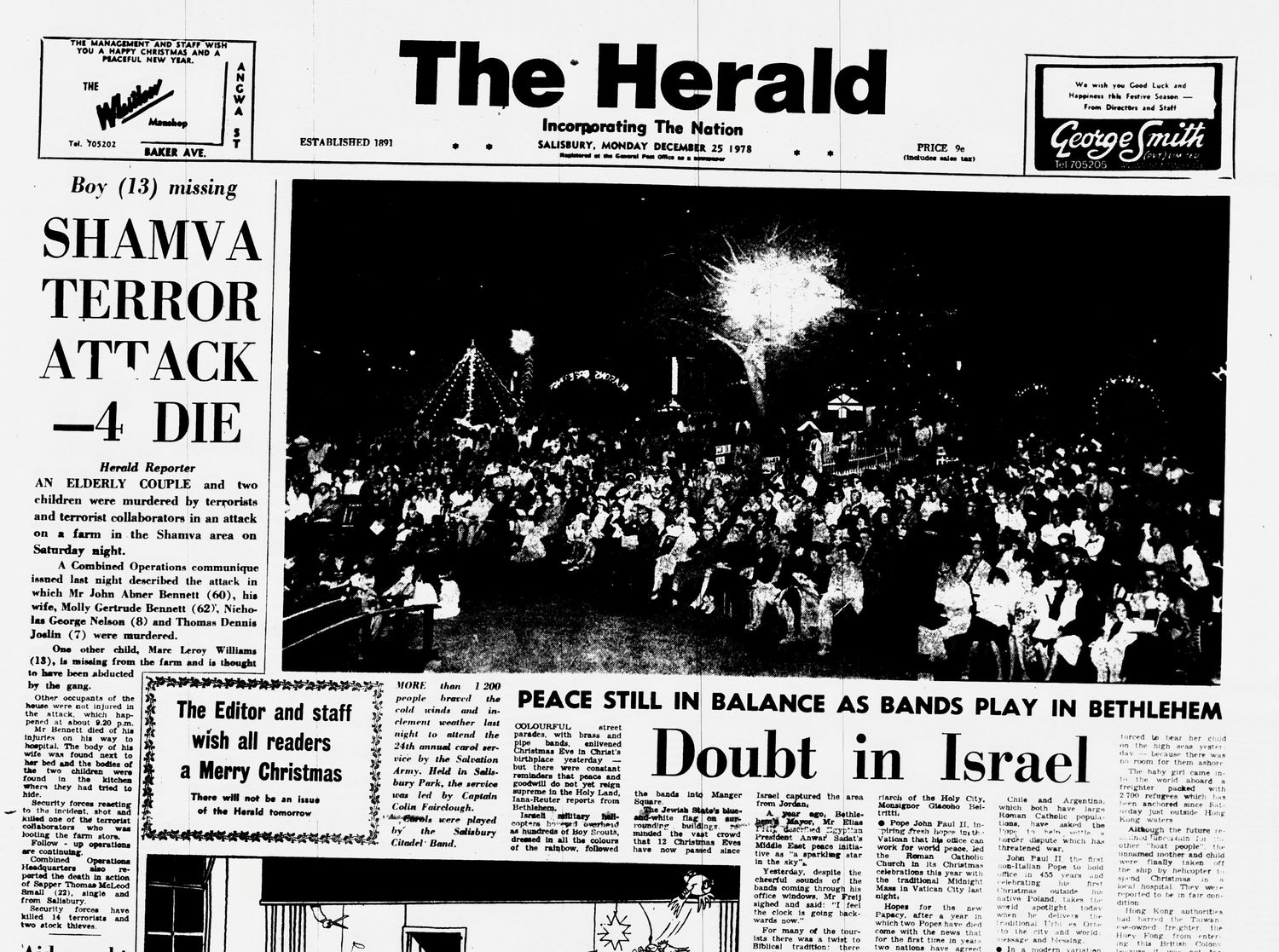 Rhodesia Herald - 25 December 1978