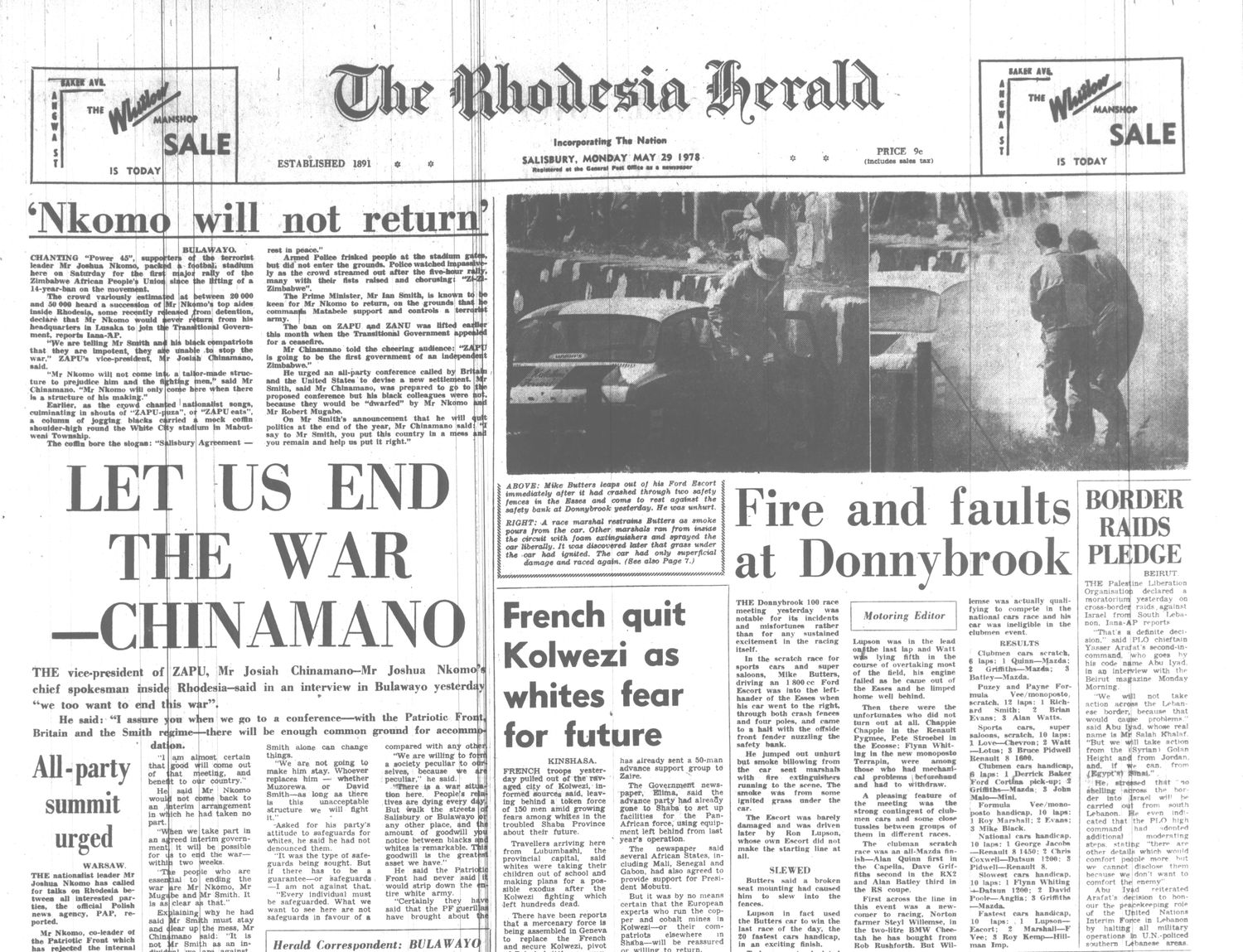 Rhodesia Herald - 29 May 1978