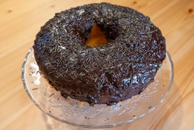 Bizcocho de zanahoria con chocolate ( sin lactosa)