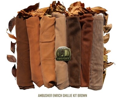 Ambusherイージーギリーキットグリーン50% ブラウン50% Ambusher Enrich Ghillie Kit (Brown)