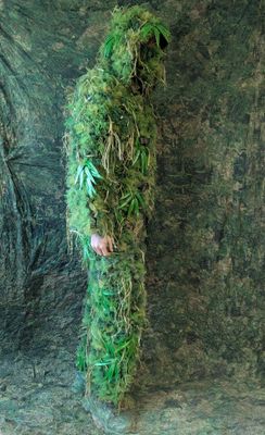 Ambusherギリースーツ上下、マスクセット(グリーン)