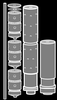 忍壱 サイレンサーカスタムインナーキット（MK23 Socom、プロサイレンサーショートタイプ）
