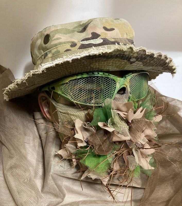 Ambusher Ghillie Pre-crafted Face Mask Size S-M