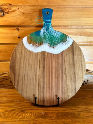 Ocean Wave Round Paddle Charcuterie Board