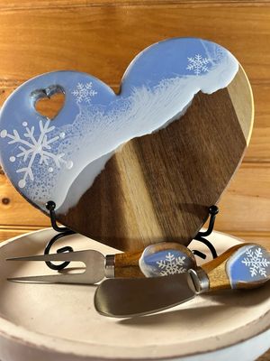 I ❤️ Snow Cheese Board Set