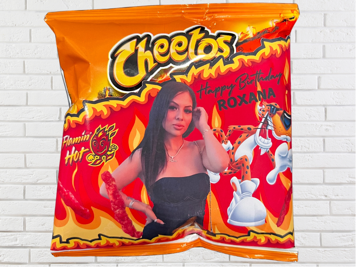 Cutom Chip Bag Design Filled, Flavor: Hot Cheetos