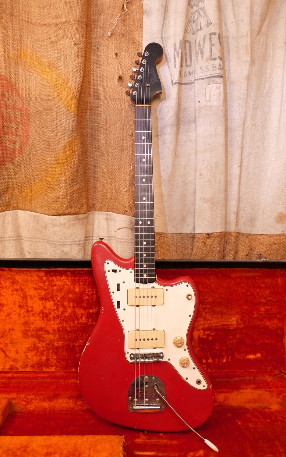 1966 Fender Jazzmaster Dakota Red w/ Black Headstock