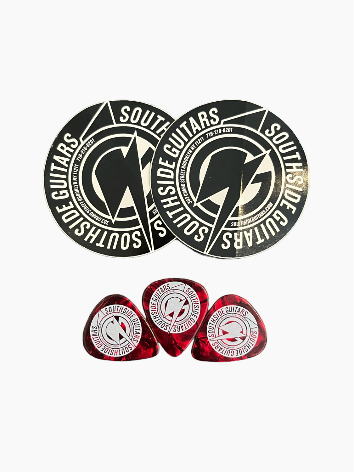 Swag Bag - 2 Stickers & 3 Pick Combo