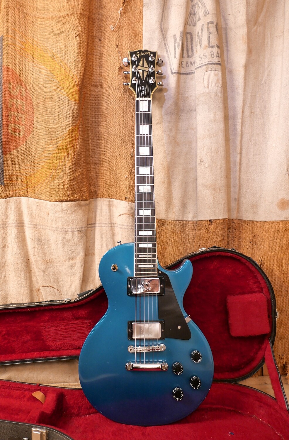 1974 Gibson Les Paul Custom Blue Refin
