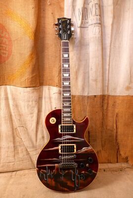 1976 Gibson Les Paul Standard Wine Red with Desert Scene