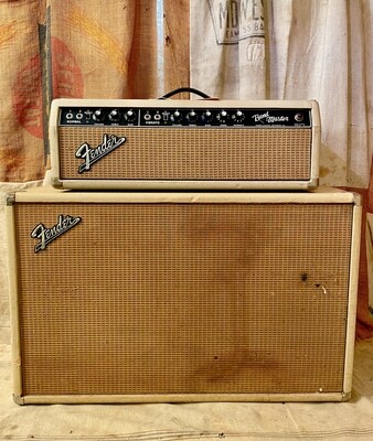 1963 Fender Bandmaster Blonde Piggyback Head & Cabinet Blond