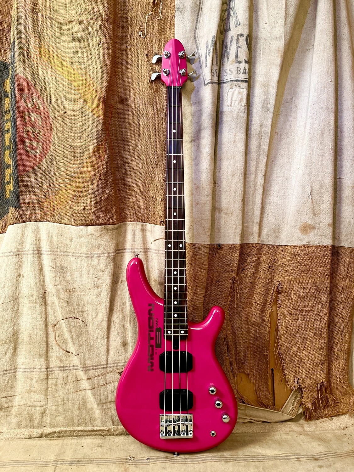 1980's Yamaha Motion B MB-III Bass Hot Pink