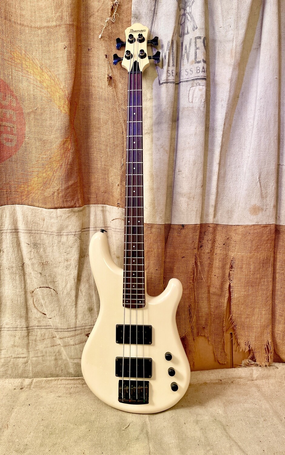 1984 Ibanez Roadstar II White RB-850 Bass Guitar
