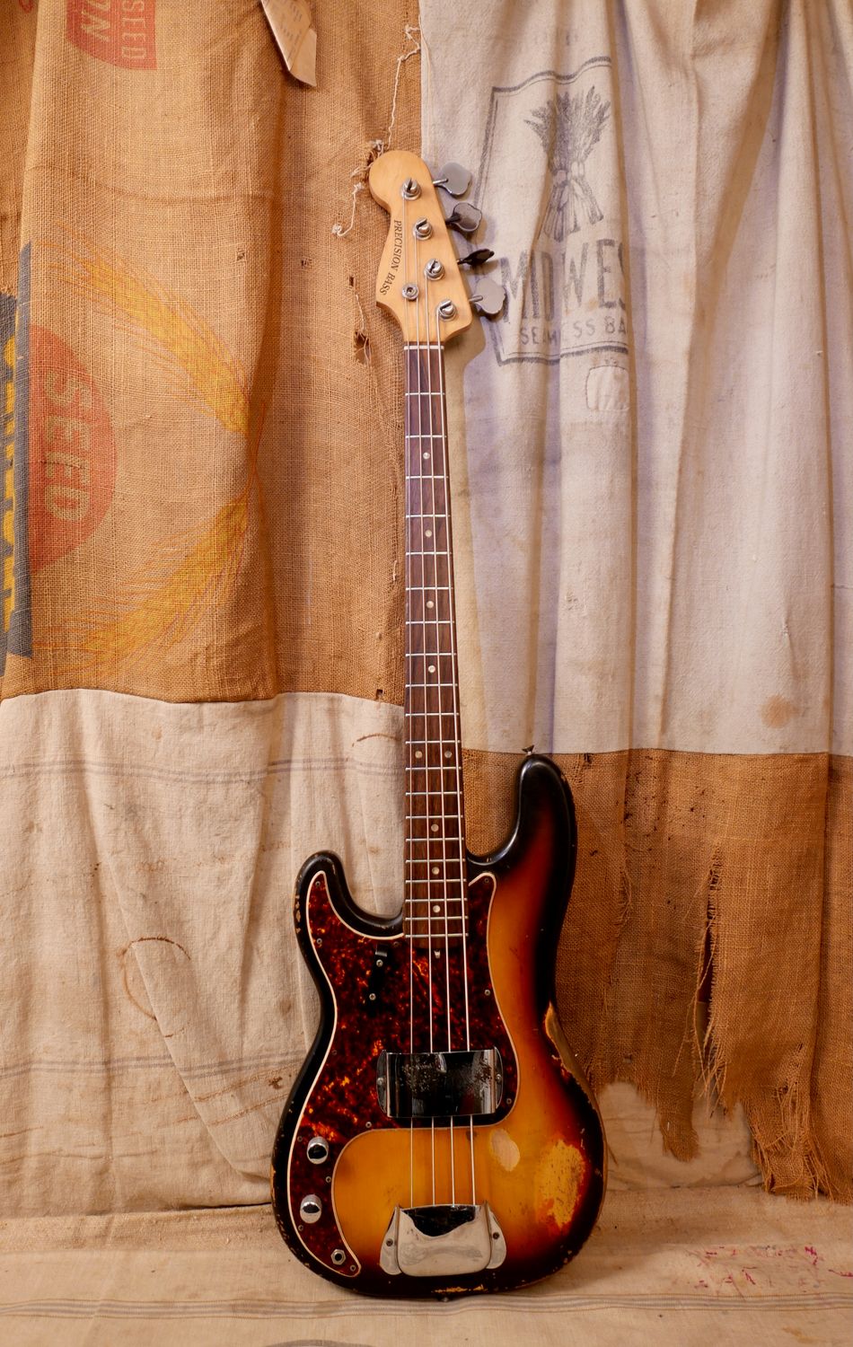 1969 Fender Precision Bass Left Handed Sunburst