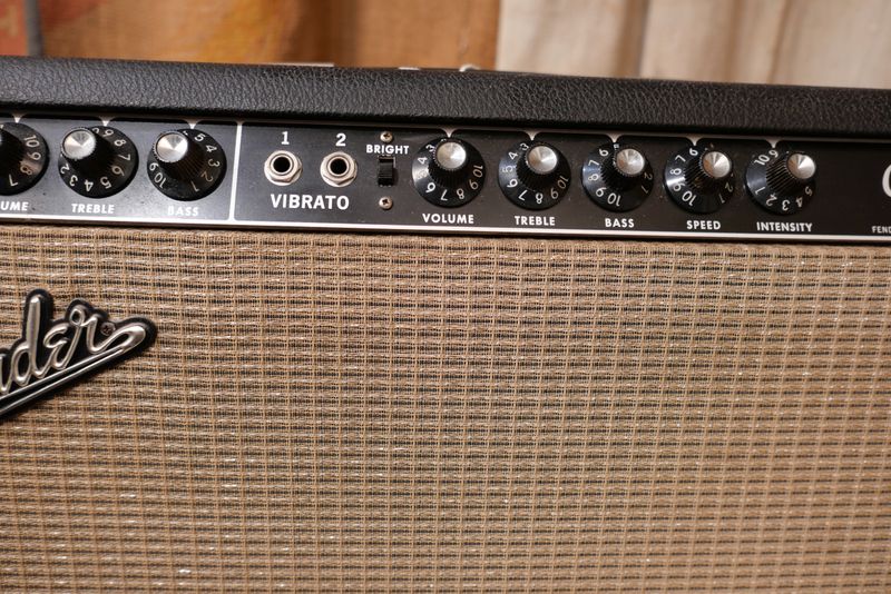 1963 Fender Concert Amplifier Black Tolex Black Panel
