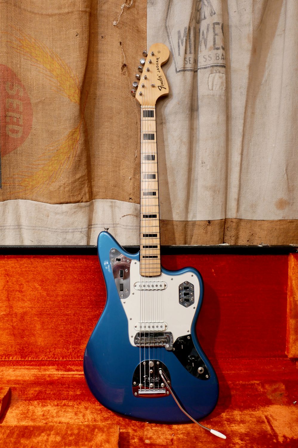 1972 Fender Jaguar Lake Placid Blue w/Maple Neck Black Blocks