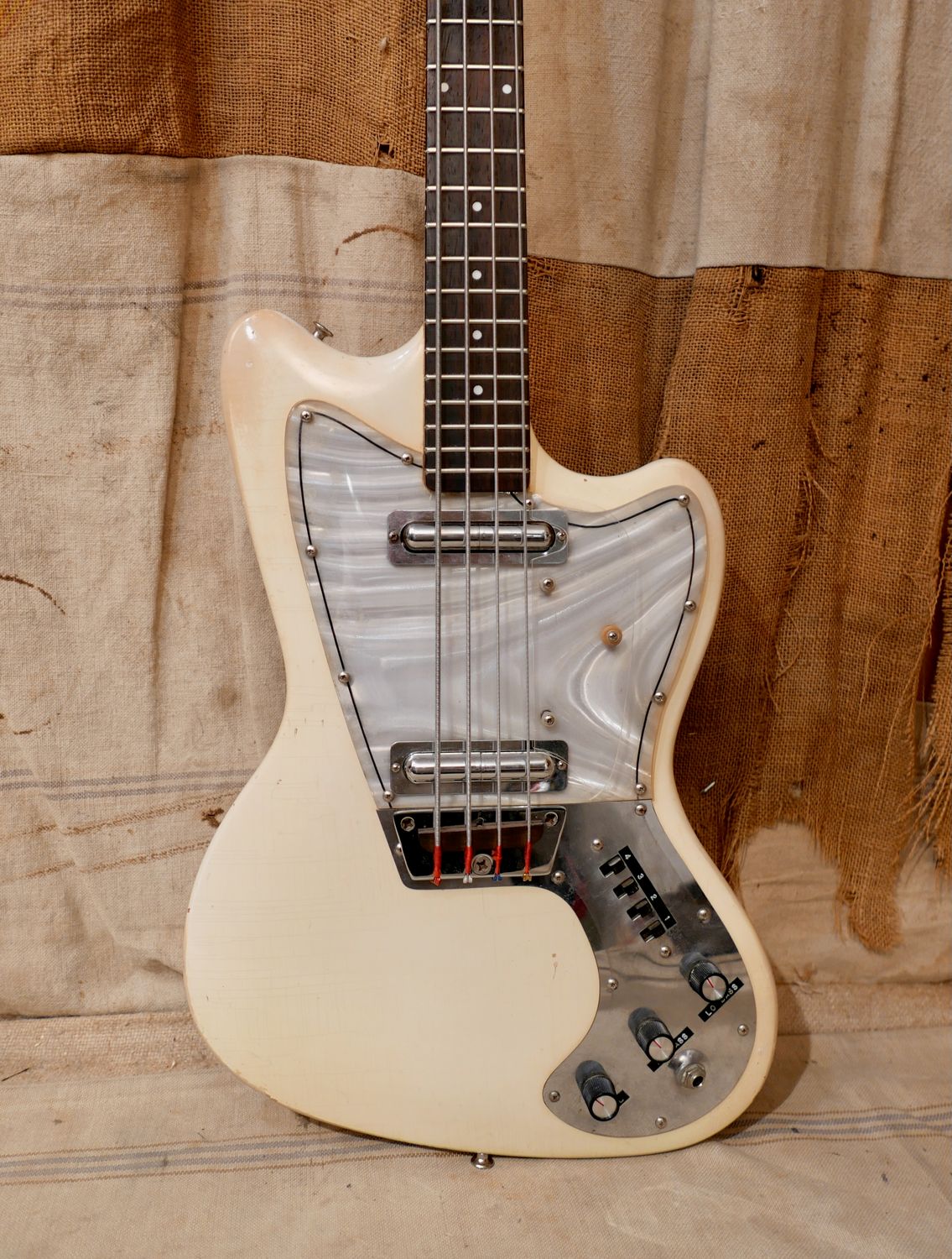 1968 Coral by Danelectro Wasp Bass White