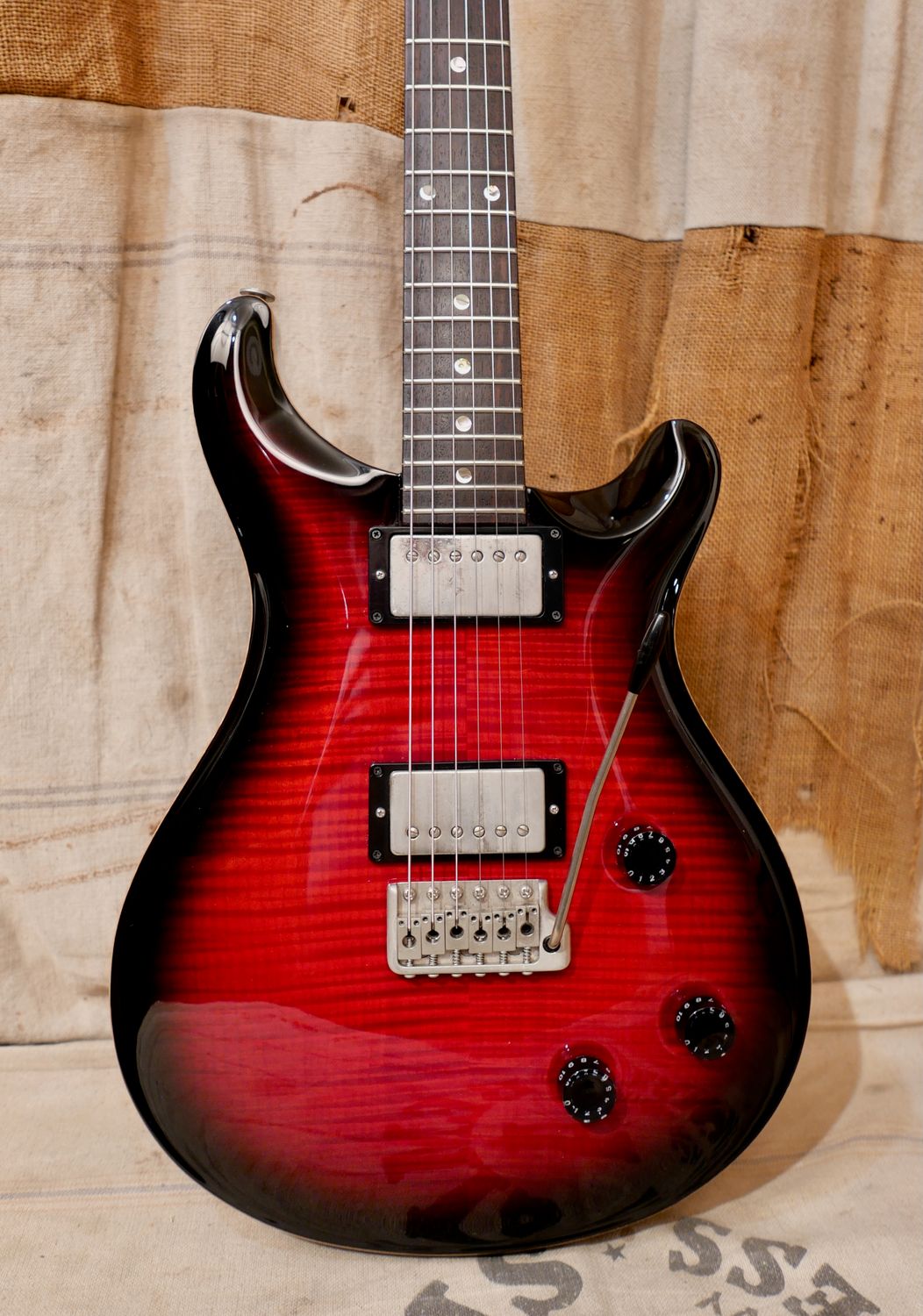 1998 PRS Custom 22 10 Top Red Burst