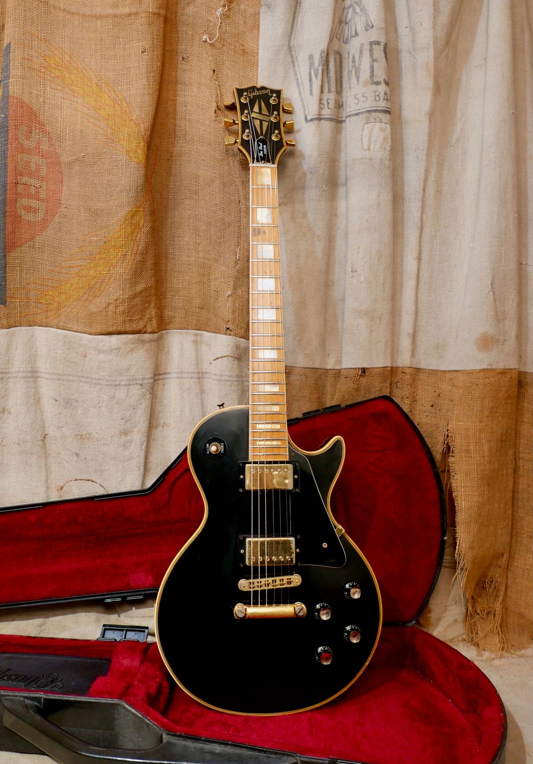 1978 Gibson Les Paul Custom Black Maple Fretboard