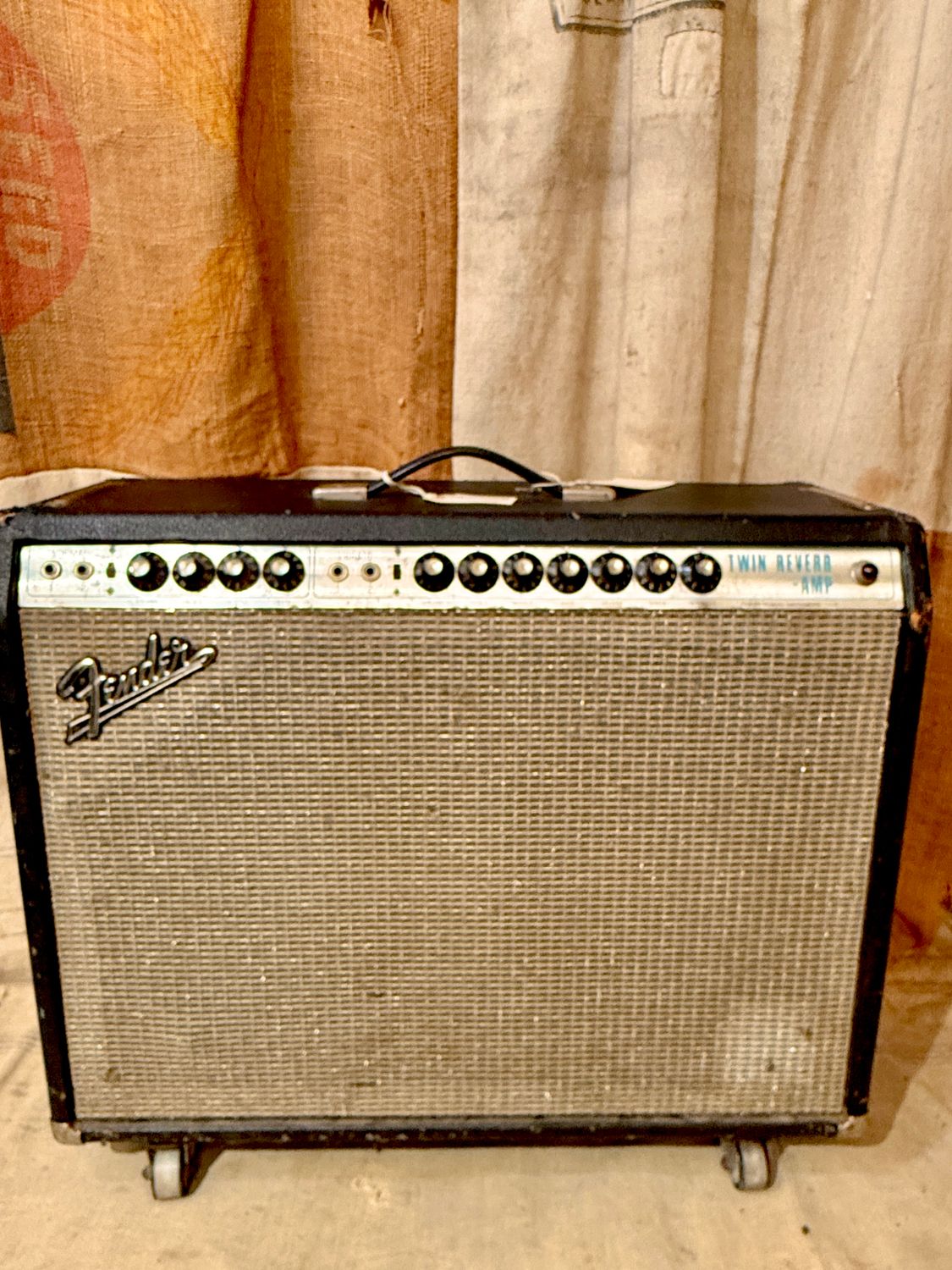 1969 Fender Twin Reverb Amplifier Silver Panel