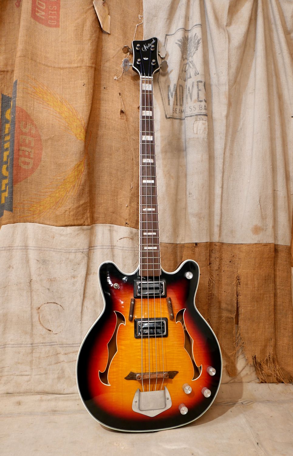 1968 National N-850 Hollowbody Bass Guitar n850