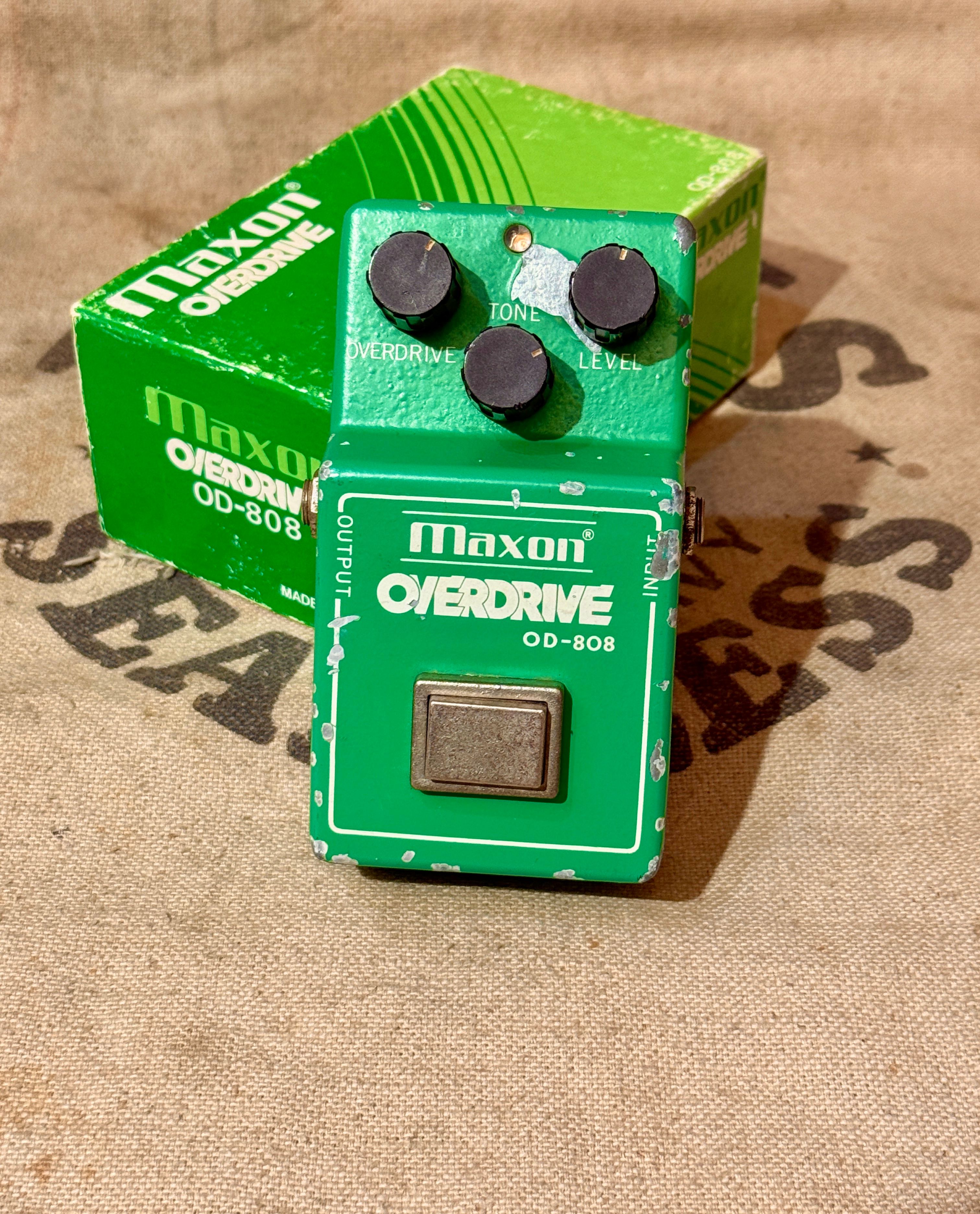1981 Maxon (Ibanez) OD-808 Tube Screamer Overdrive Green w/ Box