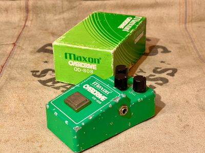 1981 Maxon (Ibanez) OD-808 Tube Screamer Overdrive Green w/ Box