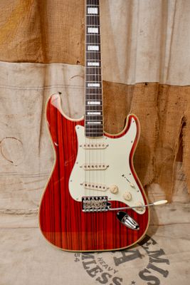 Fender Japan Stratocaster ST68/LH（左利き） 2002 Fender Japan ST68-HO '68 RI Custom Stratocaster Zebra Wood