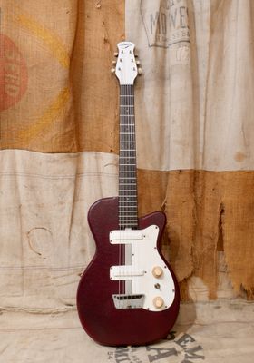 1955 Silvertone-Danelectro U-2 Model 1377 Dane U2 Maroon